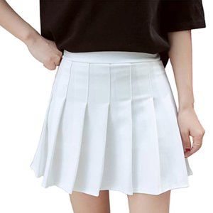 White Tennis Skirt / White Pleated Skirt